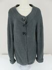 Anne Klein Sweater Women's Heavy Gray Button Front Size Large