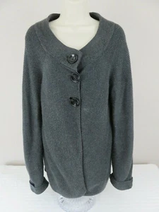 Anne Klein Sweater Women's Heavy Gray Button Front Size Large - Picture 1 of 6