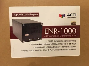 ACTi ENR-1000 4-Channel Mini Standalone NVR NEW - Picture 1 of 4