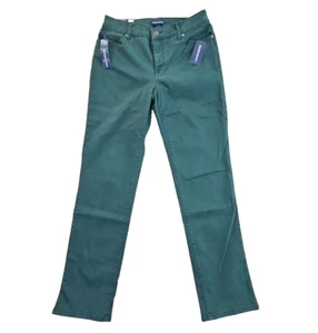 Pantalones de mezclilla Bandolino Mandie para mujer talla 6 verde pierna recta impecables elásticos nuevos con etiquetas - Imagen 1 de 17