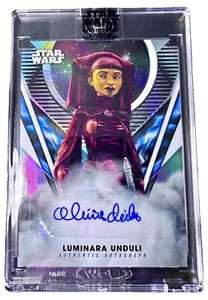 Star Wars Signature Series Olivia d’Abo as Luminara Unduliui Autographed Card - Picture 1 of 2