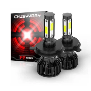 4-sides H4 9003 Super White 12000LM Kit LED Headlight Bulbs High Low Beam 6500K - Picture 1 of 13