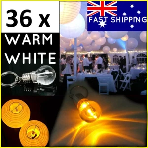36 x Battery Operated LED Bulb Keyring Light Bulb FOR Paper Lanterns Wedding - Picture 1 of 1