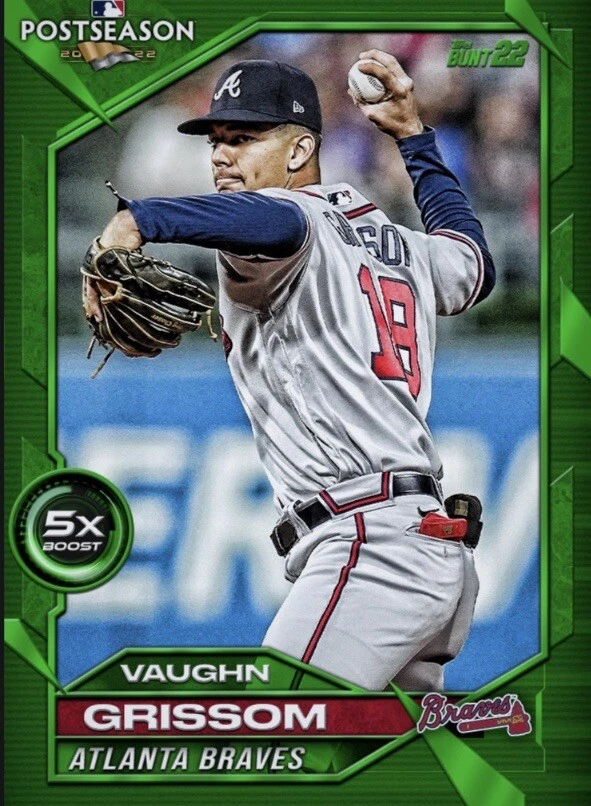 [DIGITAL CARD] Topps Bunt - Vaughn Grissom - Postseason Base 22 S1 - Green - Image 1 of 1