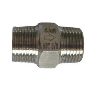 3/8" NPT Male To Male One Way Check Valve 304 Stainless Steel - Image 1 of 3