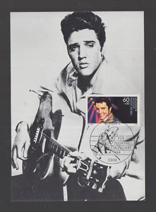 Alemania Federal 1988 tarjeta máxima cantante de rock y guitarrista (The King) Elvis Presley - Imagen 1 de 1