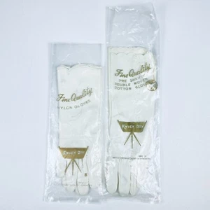 Vintage Women's Dress Gloves 2 Pair Kwick Dry Made in British Crown Colony - Picture 1 of 22