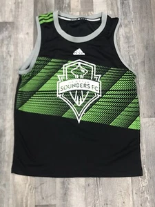 adidas Men's Seattle Sounders FC Evolution Tank Top - BLACK Large - Picture 1 of 4