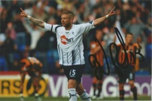 BOLTON: GRETAR STEINSSON SIGNED 6x4 ACTION PHOTO+COA - Picture 1 of 1