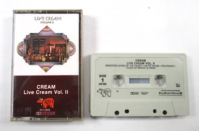 Cream Live Cream Vol II 2 RSO Polygram Cassette Tape Tested - Image 1 of 4