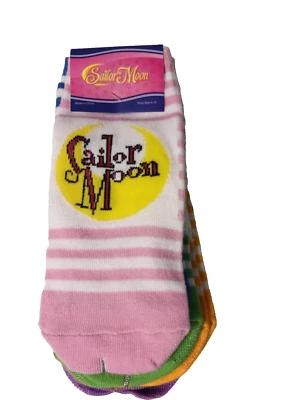Paquete de 5 calcetines de anime Sailor Moon al tobillo sin show para mujer talla 4-10 Foto 1 de 4