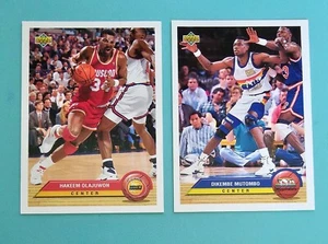 1992 Upper Deck McDonalds Basketball Olajuwon #P15 Mutombo #P10 LOT - Bild 1 von 2