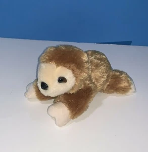 Aurora - Mini Flopsie - 7" Long Baby Sloth Tan Cutie Stuffed Plush Animal - Picture 1 of 3