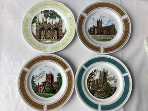 4 Cathedral/Abbey Plates Ely, Worcester, Peterborough & Tewksbury Goodliffe Neal - Picture 1 of 13