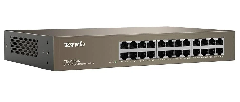 TEG1024D  SWITCH TENDA TEG1024D 24P LAN GIGABIT DESKTOP 10/100/1000Mbps RJ45 13i - Immagine 1 di 1