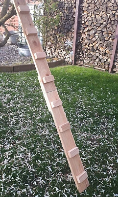 Katzenleiter Outdoor mit Befestigung, Holztreppe 120mm Balkon Catwalk, Douglasie