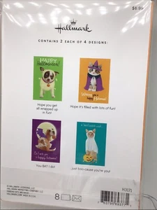 8 verschiedene Hallmark Happy Halloween Grußkarten Packungen Pakete Hunde Katzen - Bild 1 von 2