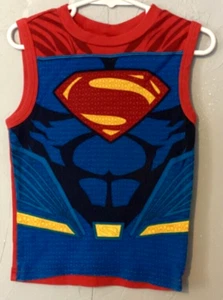 Boys 6 Sleeveless Pajama Top Superman Multicolor - Picture 1 of 4