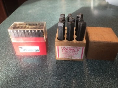 Juegos de estampación de acero con números y letras de Young’s y Pittsburgh Foto 1 de 4
