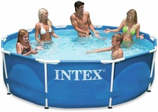 Intex - 10ft Metallo Telaio in Acciaio Piscina Set, sopra Terra con Pompa