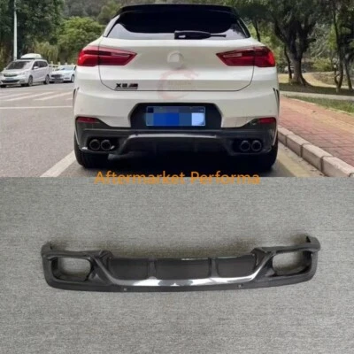 SE ADAPTA A BMW X2 F39 FIBRA DE CARBONO REAL PARACHOQUES TRASERO DIVISOR DIFUSOR CUBIERTA LABIO Foto 1 de 4