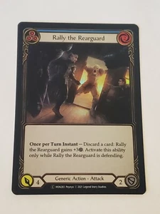 Rally the rearguard foil (blue) monarch Unlimited edition NM Flesh And Blood tcg - Picture 1 of 2