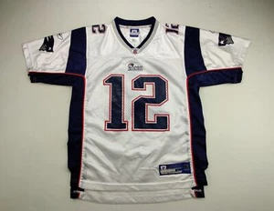 Reebok New England Patriots NFL Teen's Large (14-16) White Tom Brady #12 Jersey - Picture 1 of 8