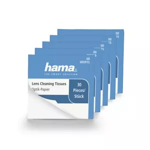 HAMA 5956 LENS CLEANING TISSUES 5 PACK OF 30 PIECES 150 TISSUE OPTIC CLEANER - Picture 1 of 3