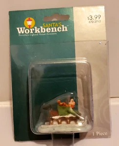 Santas Workbench Collection Christmas Village House Accessory Boy Sledding Sled - Picture 1 of 4