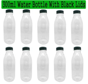 Clear Empty Bottle Transparent Round PET With Lids Tamper Evident - Picture 1 of 1