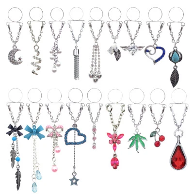 2x Anel de mamilo falso de aço inoxidável sem piercing clipe pendurado na braçadeira de mamilo - Imagem 1 de 4