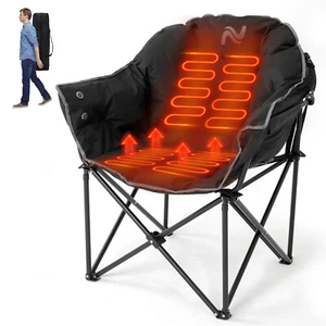 Silla térmica Docred camping plegable patio sillones con 3 niveles de calor portátil - Imagen 1 de 14