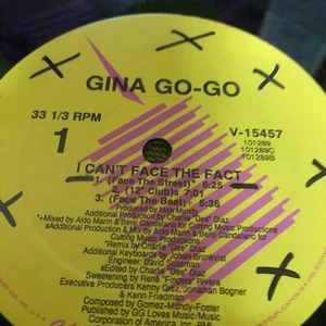 Gina Go-Go – I Can't Face The Fact - ELECTRONIC HIP HOP 12" VINYL SINGLE - Imagen 1 de 3