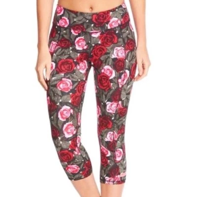 Pantalones Legging Betsey Johnson Mujer Rojo Rosa Estampado Elastizados Talla XS  Foto 1 de 4