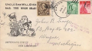 Uncle Sam Will Ever Sail The High Seas" WW2 Patriotic Cover.  - Bild 1 von 2