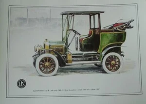 Laurin Klement 1906 Type B Car Vladimir Bidlo Skoda Printed Illustration  - Picture 1 of 2