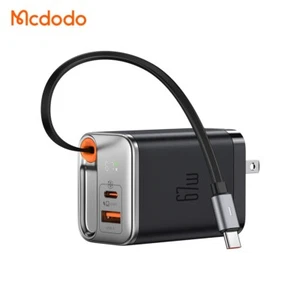 Mcdodo FreeGo 67W Retractable Cable US GaN Charger Display With 60W Cable 65cm - Picture 1 of 11