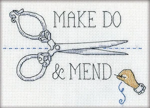 Cross Stitch Kit ~ Design Works Make Due & Mend Saying #DW3209 - Picture 1 of 2