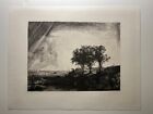 Heliogravure After Rembrandt Etching The Three Trees By Amand Durand, 1880