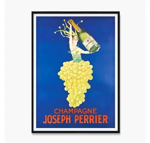 Joseph Perrier Champagne Vintage Advertising Art Print Posters Canvas Champagne - Picture 1 of 8