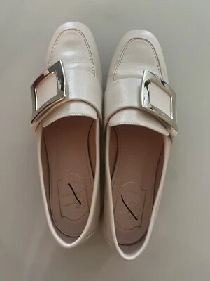 Mocasín Roger Vivier Cuero Hebilla Suave Talla 39.5 Nuevo Foto 1 de 4