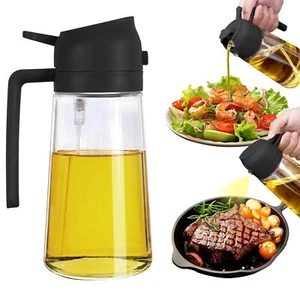 2 in 1 Oil Dispenser and Oil Sprayer 470ml Oil Dispenser Bottle Spray and Pou... - Picture 1 of 6