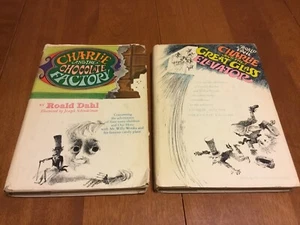 Vintage Lot 2 Book Club Edition BCE Roald Dahl Charlie Chocolate Factory & Glass - Picture 1 of 17