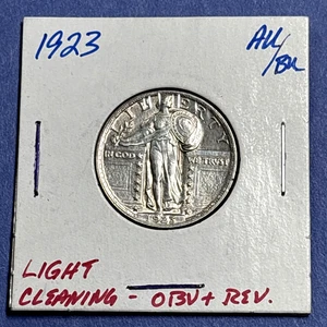 1923 25c Standing Liberty Silver Quarter - AU/BU - Picture 1 of 2