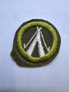 Distintivo al merito da campeggio BSA tipo E (1947 - 1961) verde cachi - Foto 1 di 2