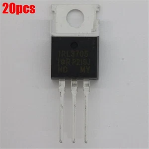 20Pcs 55V 75A IRL3705 IRL3705 Mosfet N-Ch TO-220AB T2 Ic New ii - Picture 1 of 2