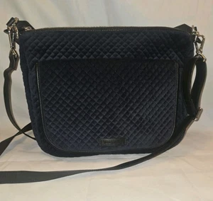 Vera Bradley Carson Mini Shoulder Bag Velvet Navy Blue 24491-219 NWOT - Picture 1 of 14