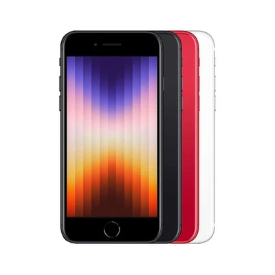 Apple iPhone SE3 New Batt. 128GB 256GB 64GB Black Red White - Good - image 1 of 3