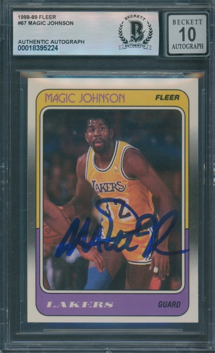 Fleer Magic Johnson 10 Graded Basketball Sports Trading Cards