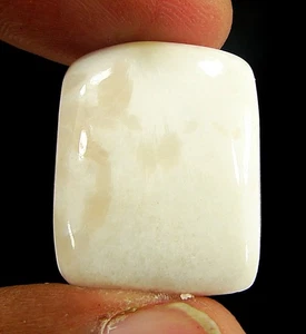 22,05 ct natürlicher weißer Scolecit loser Edelstein Stein Cabochon Draht Verpackung - 24032 - Bild 1 von 2